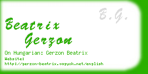 beatrix gerzon business card